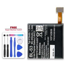 핸드폰 배터리 교체 lg g 시계 r w110 w150 시계용 bl-s3 410mah 시계 배터리, 없음