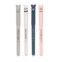 펜 마우스 펜마우스 손목보호 전자펜 카와이 돼지 곰 고양이 지울 수있는 젤 학교 사무용품 문구 선물 4/50mm 블루 블랙 잉크 0.35 피스/세트, [01] blue, 한개옵션1
