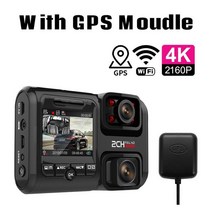 4K 듀얼 렌즈 자동차 DVR 내장 소니 이미지 센서 카메라 울트라 HD 1080P 나이트 비전 모니터 GPS 와이파이 ADAS 대시 캠 스프린트, 256G, 02 With GPS
