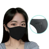 빨아쓰는 연예인 패션마스크 실내용 천마스크 블랙 컬러 5매, 블랙 컬러 대형(L), 5개