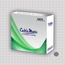 케이블메이트 CAT6 UTP 100M 그레이 단선 랜케이블 랜선 제작용, 1개
