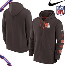 [미국정품] 845100 나이키 NFL팀 후드 맨투맨 집업 Cleveland Browns Nike Surrey Full-Zip Hoodie - Brown