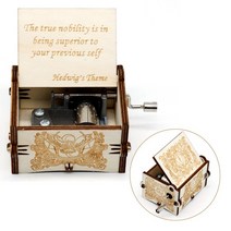 뜨거운 나무 손 크랭크 뮤직 박스 매직 스쿨 게임 쥬라기 공원 대부 어린이 휴가 선물 크리스마스 새해, 51 H P