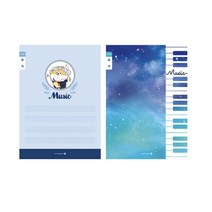 초등 남아 음악 공책 오선지 노트 디자인랜덤 1p
