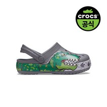 크록스(CROCS) [20SS신상] 크록스 키즈 CROCS FL DINO BAND LIGHTS CLOG K GREY (CU20SKCL206157) A S 가능