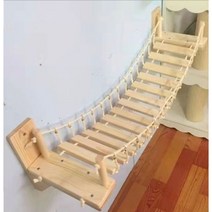 고양이 사다리 브릿지 구름다리 놀이 크롤러 원목 로프 캣워커 구름사다리 캣타워, 1.2m 원목 현수교+거치대