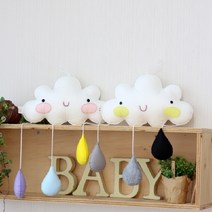오늘도 맑음 모빌 DIY 펠트공예 바느질 수업교구, 흑백톤