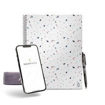 Rocketbook 재사용 가능한 친환경 스마트 공책 펜과 극세사 천 포함 데이 드림 8.5