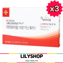 닥터바이탈 아르기닌 플러스 홍삼 아연, 9g, 3개