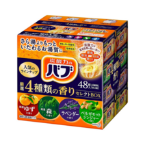 카오 바브 4종류 향기 셀렉트 BOX 탄산 입욕제 대용량 48정