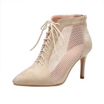 스포츠댄스화 라틴댄스 댄스 슈즈 스틸레토 여성용 하이힐 신발 빅 사이즈 플러스 부츠 재즈 볼룸, 11 42, 02 Apricot