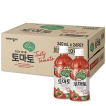 웅진식품 자연은 과채 주스 340ml x 24병 / 착한 편의점 음료수 야채 착즙 쥬스, 토마토