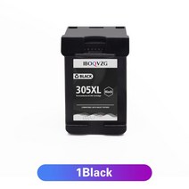 iboqvzg 305xl 호환 잉크 카트리지 교체 hp 305 xl hp305 for hp deskjet 2320 2710 2720 2730 1210 1215 프린터, 1bk