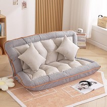 접이식 소파 2인용 1인용 편한 등받이 의자 친환경 소재 허리가 편한 다리없는 원룸, 9 + (무료 베개 2개)