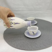 라벤더 주병세트 도자기 술잔세트 핸드페인팅 술병세트 230ml, 주병세트+잔받침2개