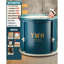 홈스파 이동식 욕조 덮개 가정용 웰빙 반신 스파테라피 간이 화장실, 워터그린 럭셔리_덮개없음 5종 보조품 포함