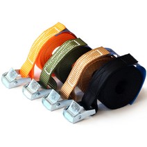 세이프라인 캠버클 자동바 화물 고정바 스트랩 깔깔이바 25mm x 1M, 50mm, 6M, 브라운, 1개