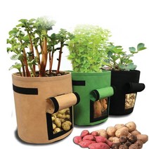[떰띵마켓] 다용도 부직포 화분 소형 중형 대형 블루베리화분 옥상화분 그로우백화분, 브라운