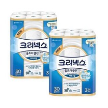 유한킴벌리 크리넥스 울트라클린 3겹 화이트 비데 화장지 30m 30롤 2개, 상세페이지 참조