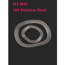 가스켓M3-M41 304 스테인레스 스틸 세 웨이브 크레스트/웨이브 타입 가스켓/스프링 와셔/웨이브 와셔, 09 M19x25x0.3 -4pcs