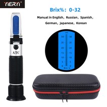당도 측정기 굴절 당도계 브릭스 휴대용 굴절계 설탕 학위 당류계 절단 유체 밀도 농도