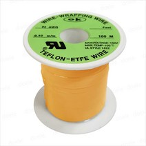 테프론 랩핑와이어 AWG28/0.32mm 100M 노랑색/랩핑와이어 테프론와이어