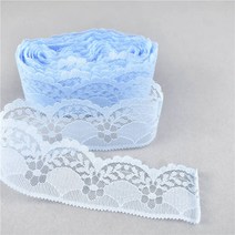 페브릭장식아프리카 레이스 패브릭 테이프 40MM diy 바느질 액세서리 자수 그물 작업 웨딩 보우 장식 10, 09 Light Blue