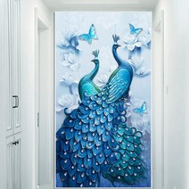 보석십자수 집에서 하는 취미 공작새, [90 X 160 센티미터]
