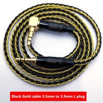 비디오 영상 케이블 RCA 연장선 변환 방송 전선 잭 3.5 오디오 3.5mm 스피커 라인 Aux 전화 자동차 헤드폰 앰프 DAP DA, Black Gold 3.5 to L_1.0m