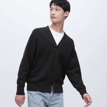 유니클로 워셔블 밀라노 리브 V넥 카디건 일본직수
