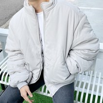 베럴댄나우 남자 오버핏 박시 소매셔링 숏패딩 점퍼