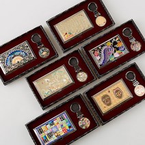 SOV 한국전통문양 명함케이스 키링세트 외국인선물 기념품, 02. 금장 훈민정음