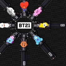 BT21 캐릭터 피규어 무선 셀카봉 셀피스틱, 반
