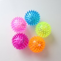 [무료배송+당일발송] 멍멍마켓 강아지공 강아지공던지기놀이 강아지led공 삑삑이공 성게공 고무공 5개 / 10개 세트, 10개 랜덤 색상
