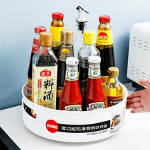 티에프굿즈 주방 싱크대 냉장고 양념통 정리대 선반 수납 회전 트레이 2size, one color