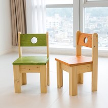 진이네가게 어린이 등받이의자 키즈 유아용 컬러 원목의자, 전체 투명원목색