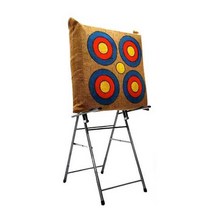 양궁 과녁판 표적지 거치대 양궁장 타겟 프레임 연습, 표적 4개/ 70x70 두께 15cm +거치대