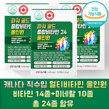 파워골드 종합비타민 24 올인원 멀티 이뮨 비타민 3개월분, 단품