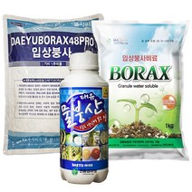 붕사 입상 물붕산 모음 배추 붕소 비료 고농도 1kg 복합비료 영양제 토양개량제 텃밭 주말농장 대유 비료, 대유 붕사1kg