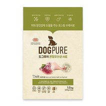 [도그퓨어] 위장건강 혼합유산균 애견사료 1.5kg, 단품, 단품