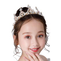 티아라 큐빅 왕관 셀프 웨딩 생일 파티 악세사리, 이리스