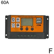 MPPT 태양광 컨트롤러 패널 자동 충전 제어기 100A 50A 40A 30A 20A 10A 12V 24V USB 출력 LCD PWM 듀얼 PV 솔라 레귤레이터 A3C5, 60A