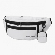 LECOQ 위켄드 빅 슬링백 (QO123ABG21), WHT0 WHT, 00F