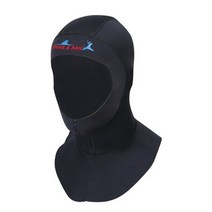 스쿠버모자 다이빙후드 잠수모자 서핑캡 네오프렌 복 다이브 후드 vented bib hood 3mm for men women 수상 스포츠, 검은색, l