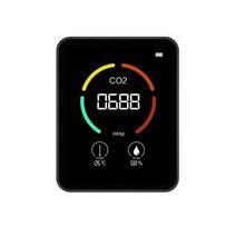 co2 센서 medidor co2 미터 공기 품질 모니터 가스 분석기 medidor de 가스 이산화탄소 감지기 c02 미터 모니터 감지기, 검은색