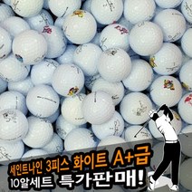 로스트볼골프공 세인트나인 3피스 화이트 A+급 (10개)