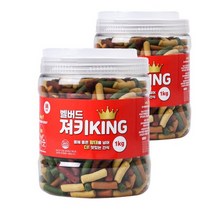 벨버드 져키킹 강아지 노즈워크 간식 M 1kg, 황태 + 연어 + 참치 + 오리 + 치즈 혼합맛, 6개입