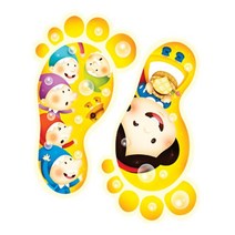 하birthh_야광스티커 아기방꾸미기 바닥 거실 놀이방꾸미기 팬시 발바닥 다용도인테리어♥hajm, ♥hajm토끼와거북 F-171