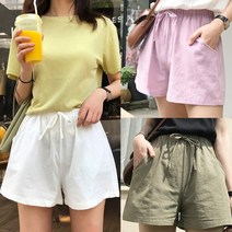 여성 8컬러 데일리 밴딩 마반바지 반바지 린넨 LKP014