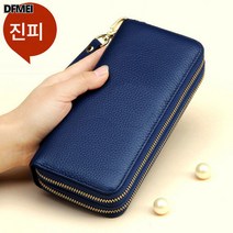 더블 지퍼 지갑 옐로우 머니클립 남녀 가죽 지갑 대용량 심플 다용도 지갑 핸드폰 케이스